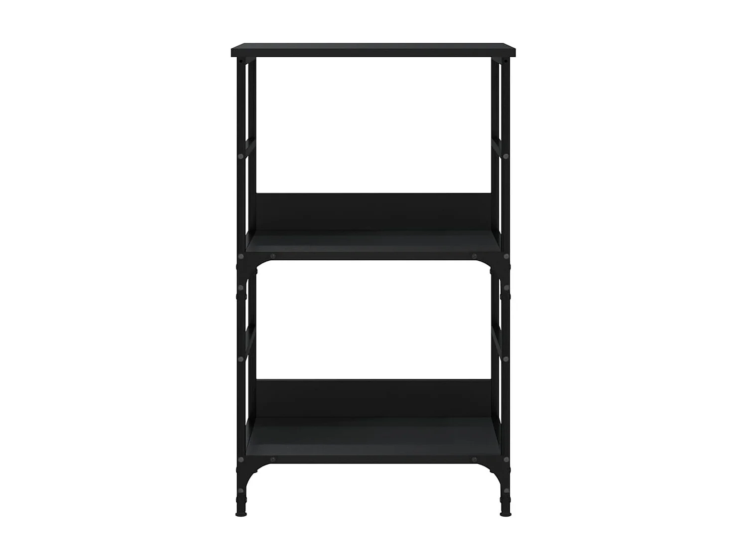Petite étagère bibliothèque bois et métal Kano 50cm - Style industriel-Noir