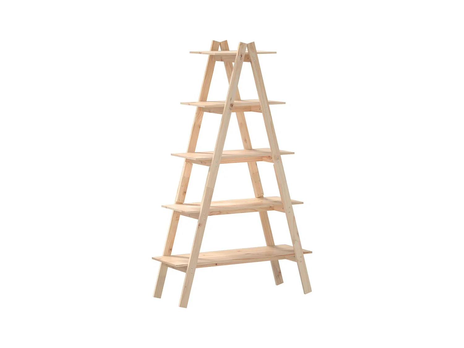 Étagère 5 niveaux en forme de A 110x40x180,5 bois pin massif