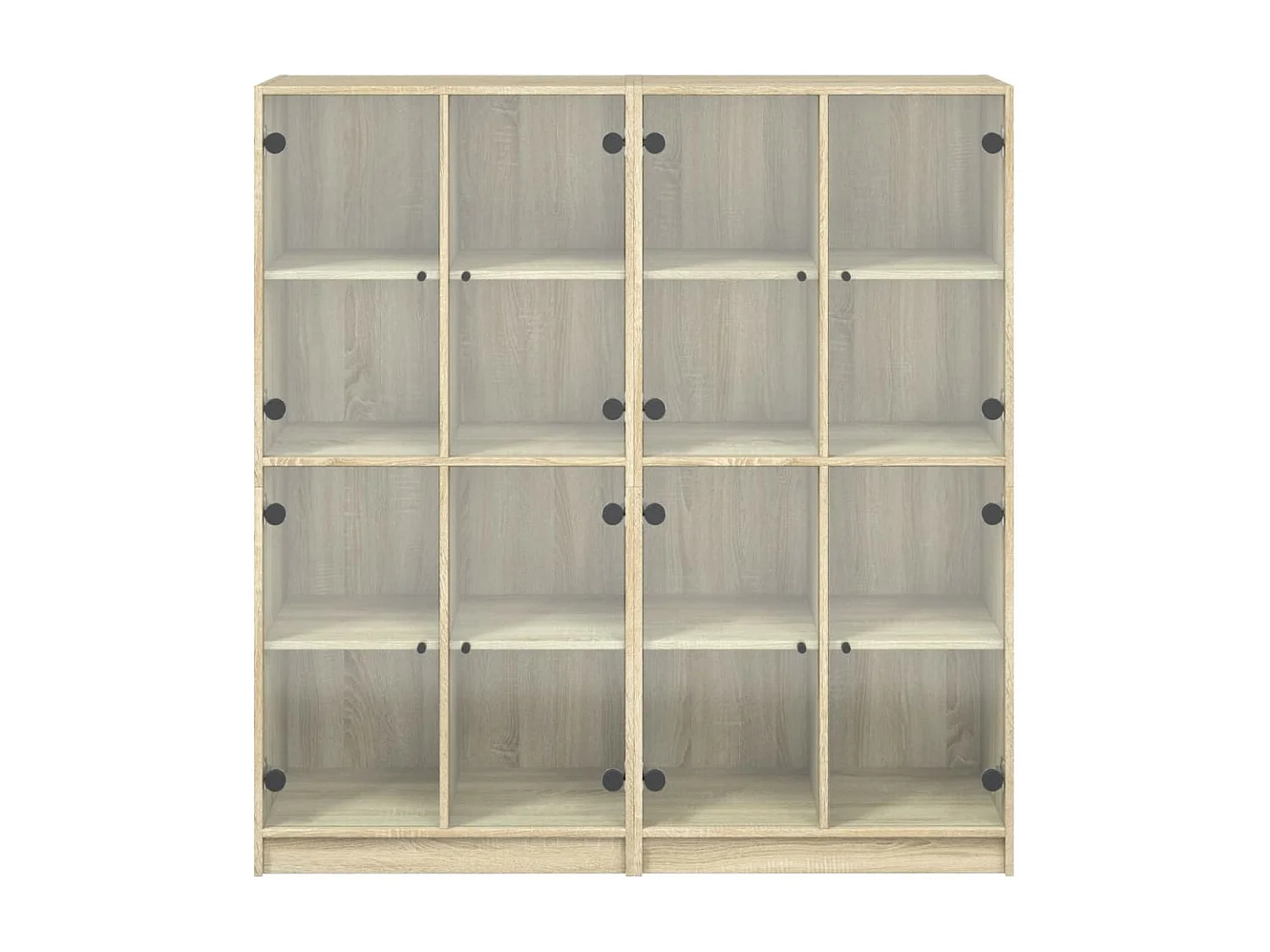 Bibliothèque avec portes chêne sonoma 136x37x142