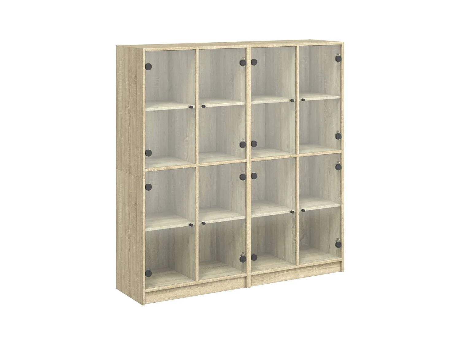 Bibliothèque avec portes chêne sonoma 136x37x142