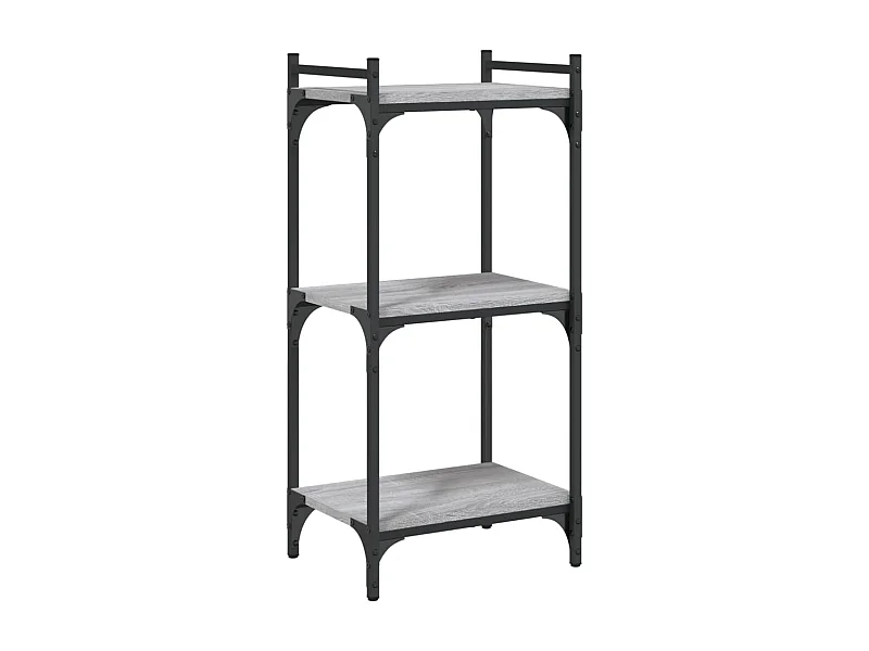 Bibliothèque 3 niveaux sonoma gris 40x30x86 bois d'ingénierie