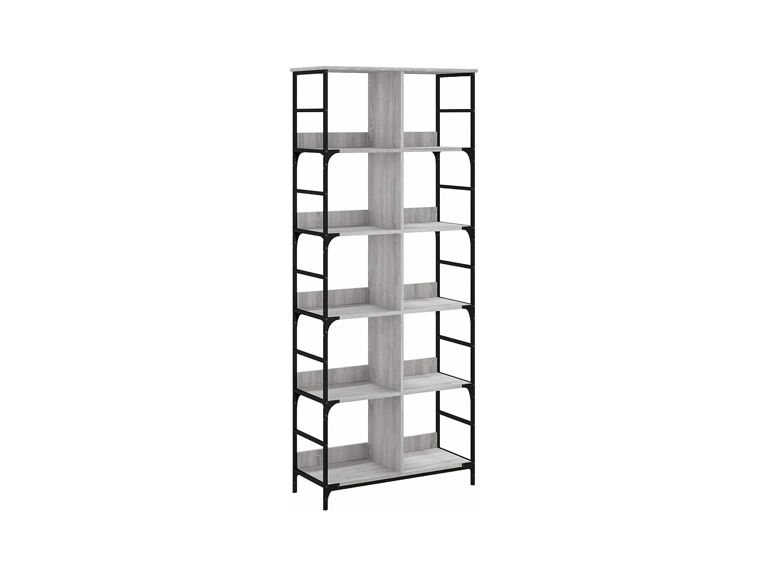 Bibliothèque sonoma gris 78,5x33x188,5 bois d'ingénierie