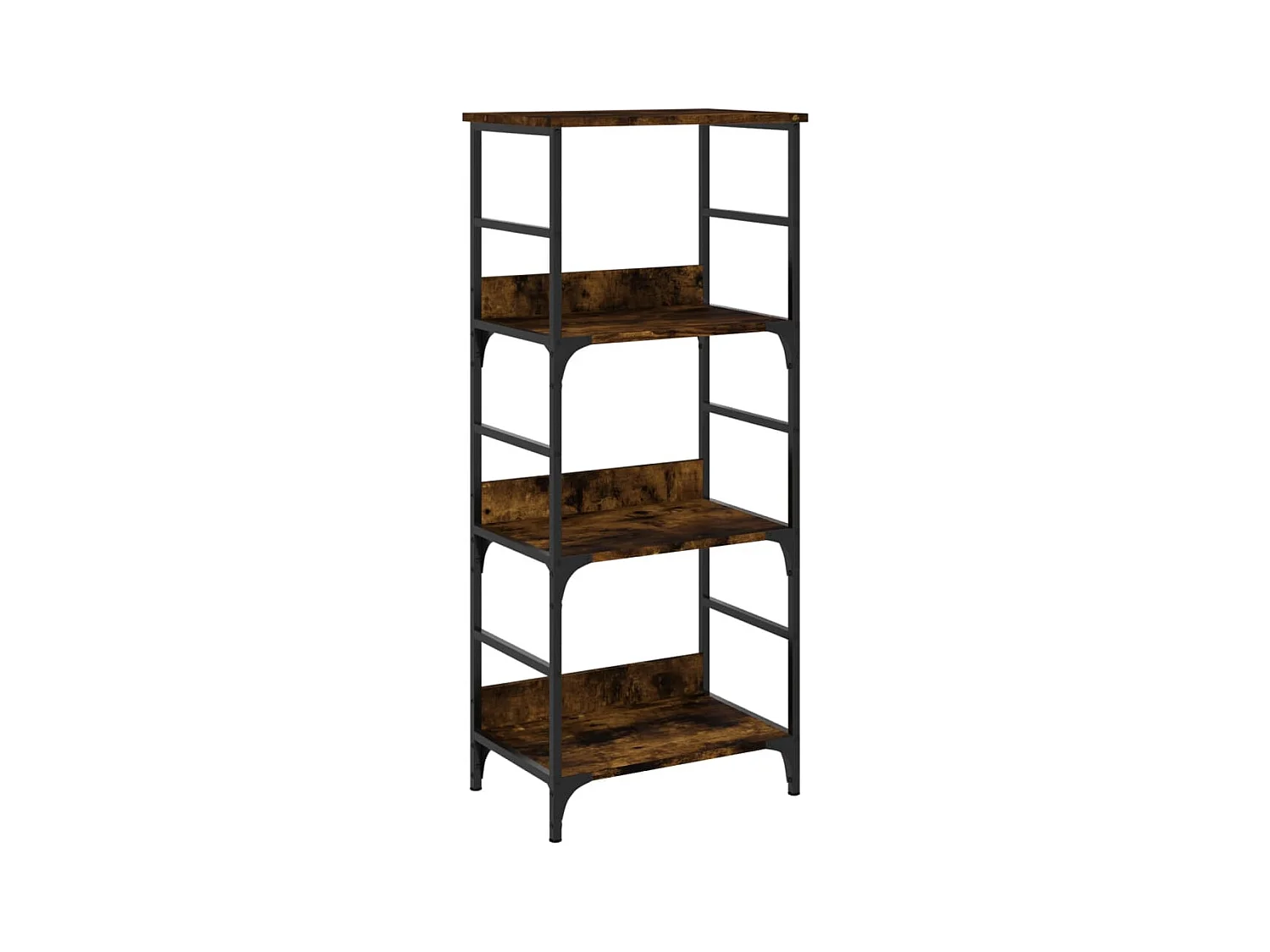 Bibliothèque chêne fumé 50x33x117,5 bois d'ingénierie
