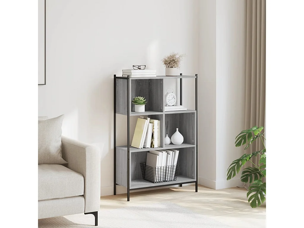 Bibliothèque sonoma gris 72x28x109 bois d'ingénierie