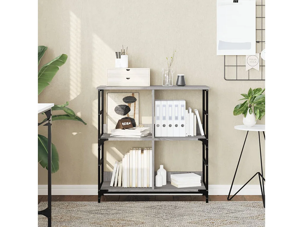 Bibliothèque sonoma gris 78,5x33x82 bois d'ingénierie