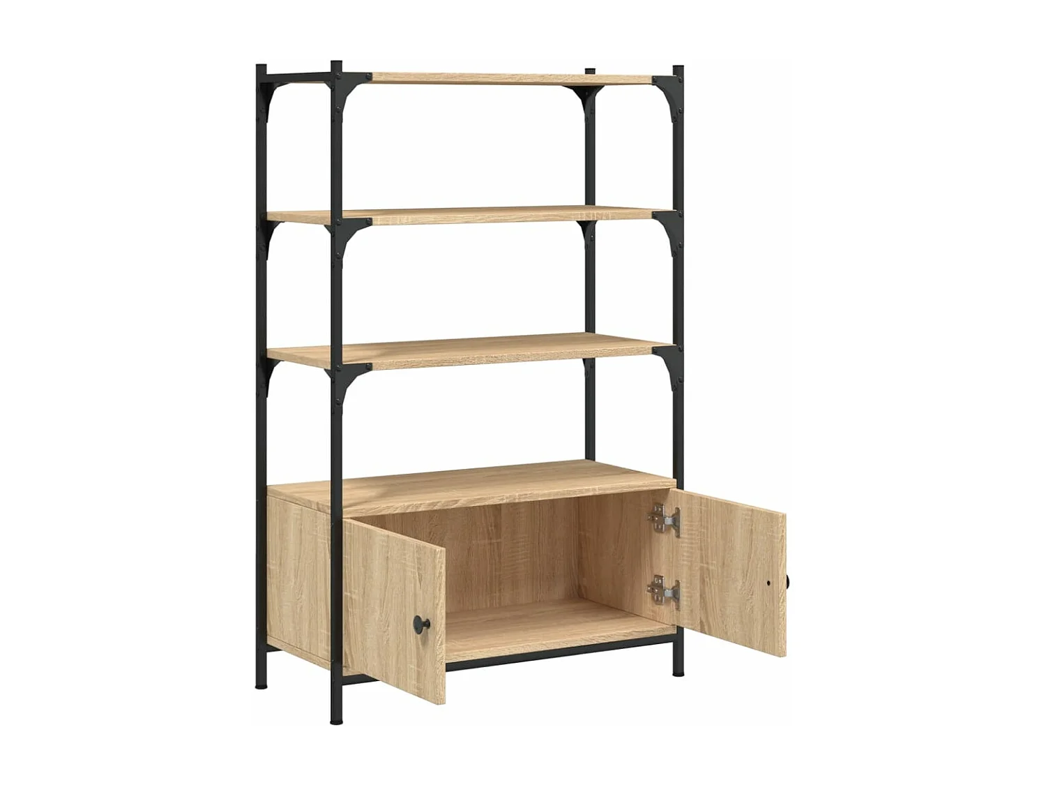 Bibliothèque à 3 niveaux chêne sonoma 70x30x109,5