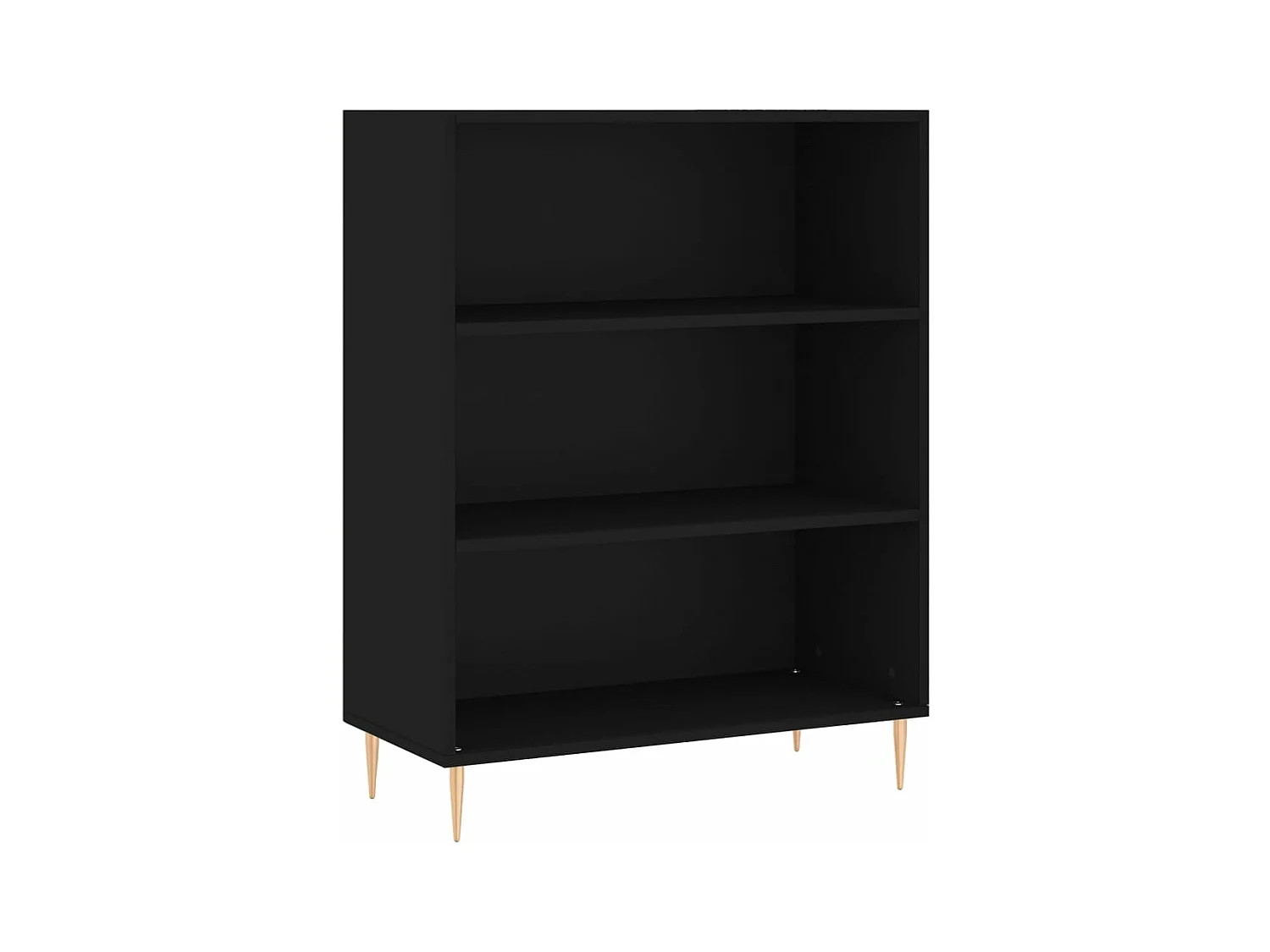 Bibliothèque noir 69,5x32,5x90 bois d'ingénierie