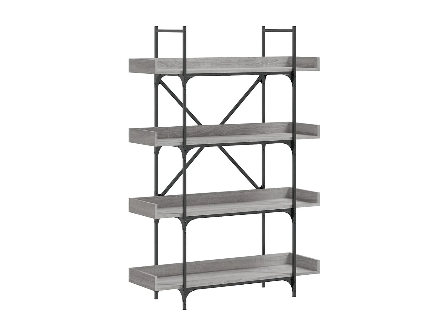 Bibliothèque à 4 niveaux sonoma gris 100x33x145,5