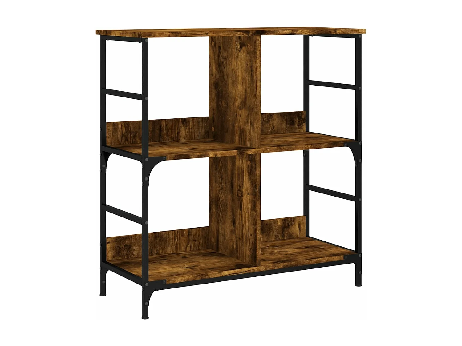 Bibliothèque chêne fumé 78,5x33x82 bois d'ingénierie