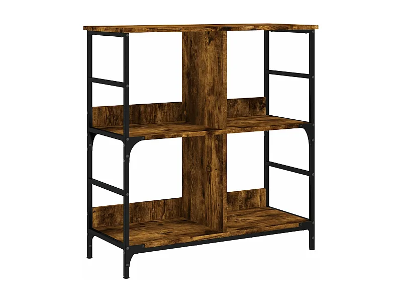 Bibliothèque chêne fumé 78,5x33x82 bois d'ingénierie