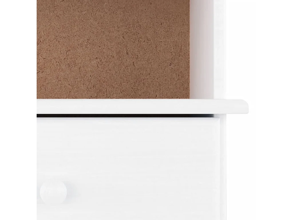 Bibliothèque tiroirs ALTA blanc 77x35x186,5 bois massif pin