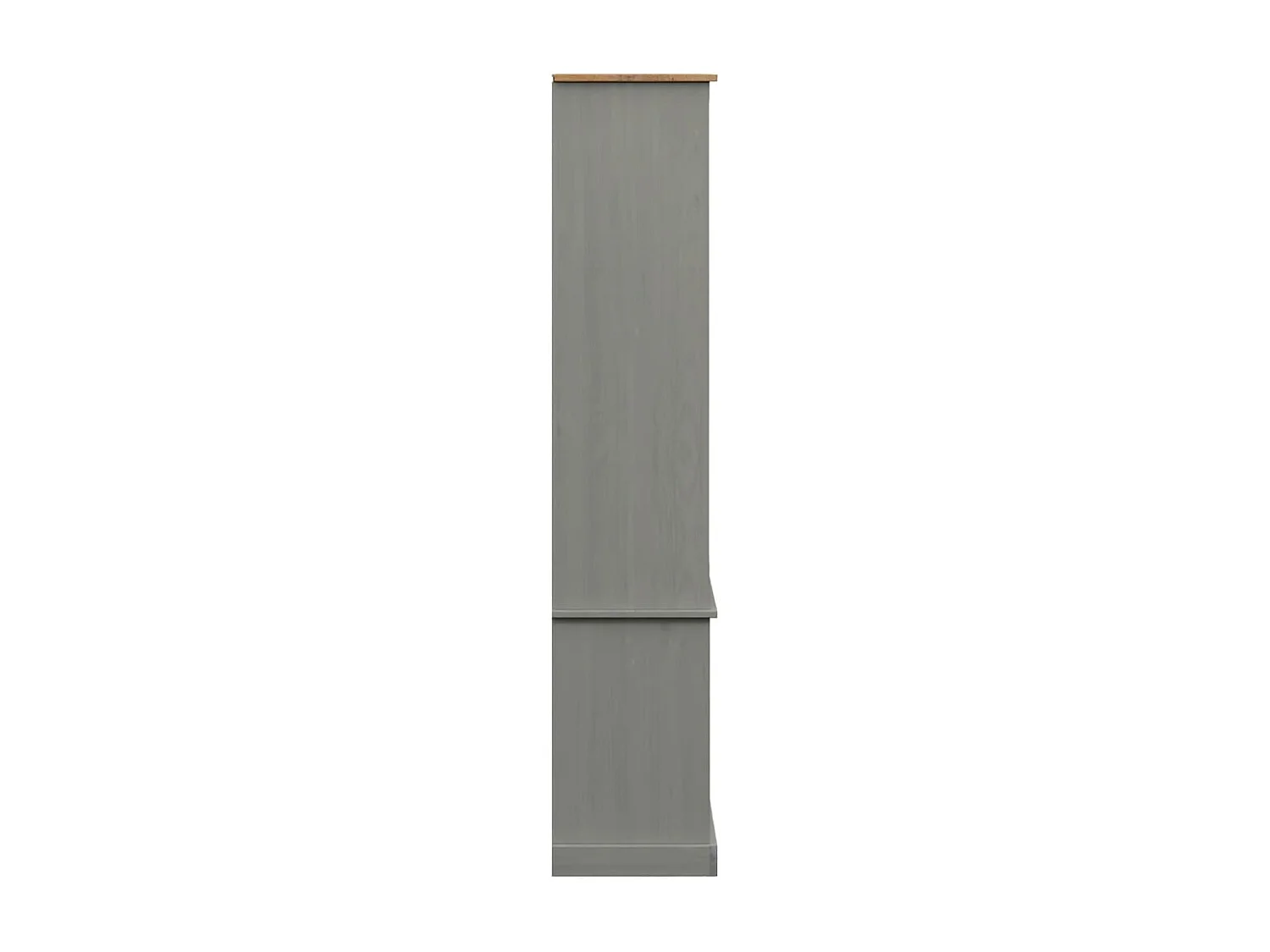 Bibliothèque VIGO gris 85x35x170 bois massif de pin