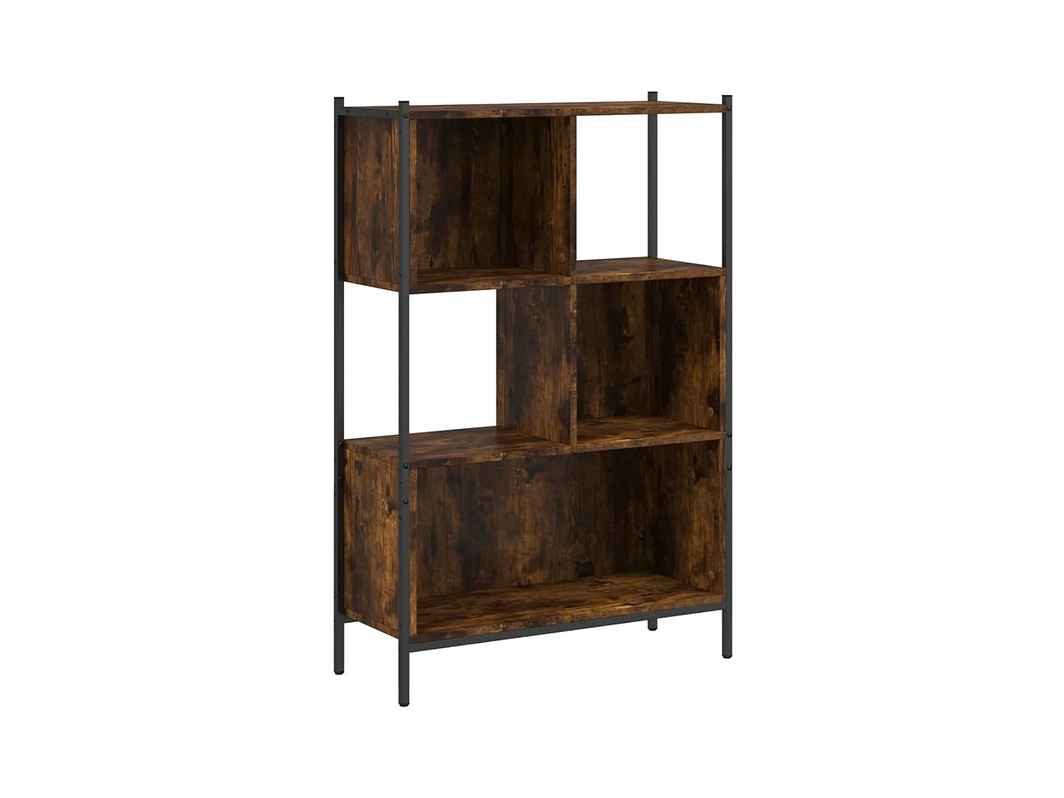 Bibliothèque chêne fumé 72x28x109 bois d'ingénierie