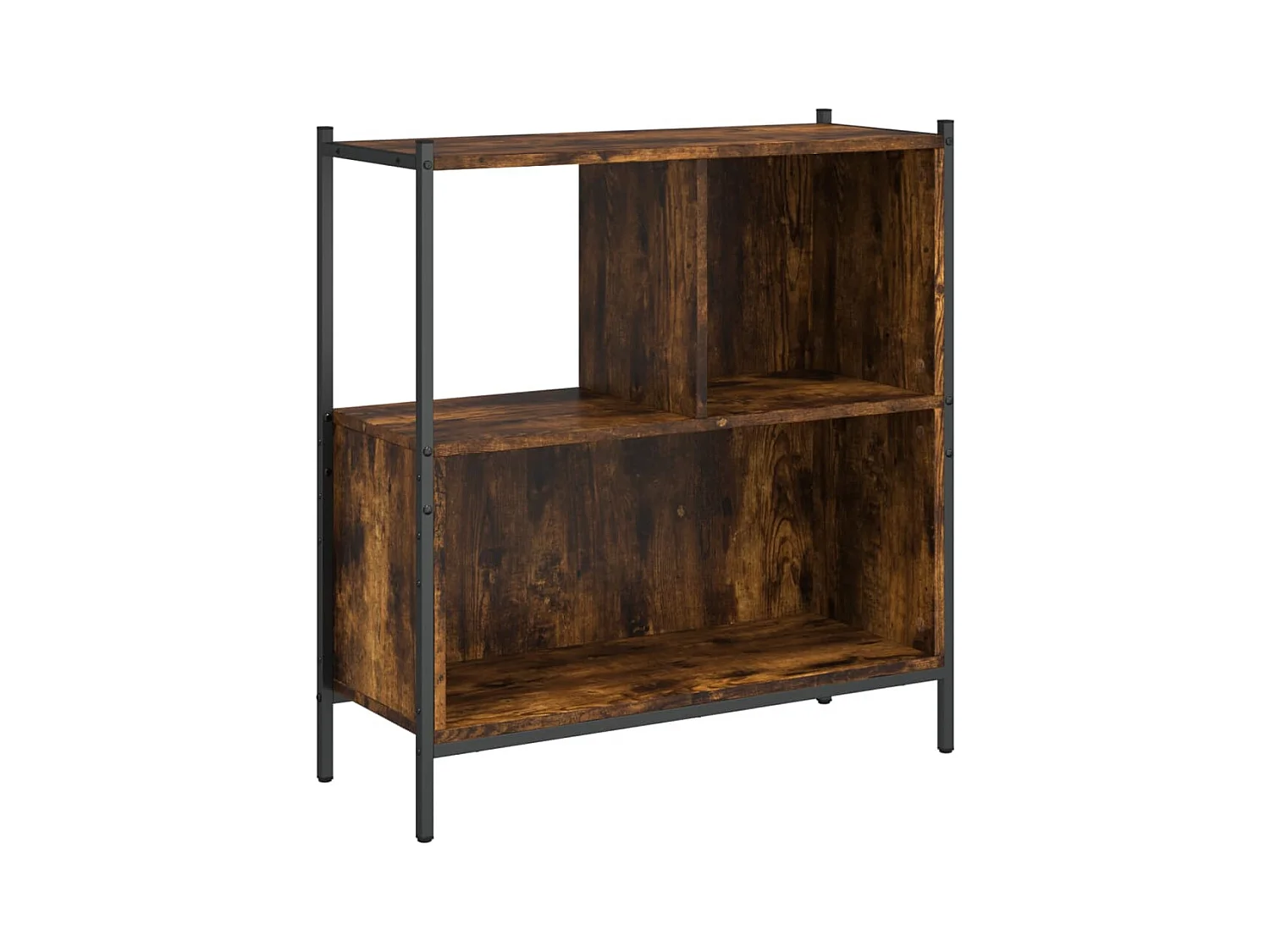Bibliothèque chêne fumé 72x28x77,5 bois d'ingénierie
