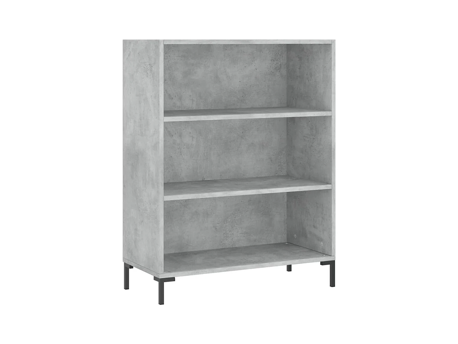 Bibliothèque gris béton 69,5x32,5x90 bois d'ingénierie