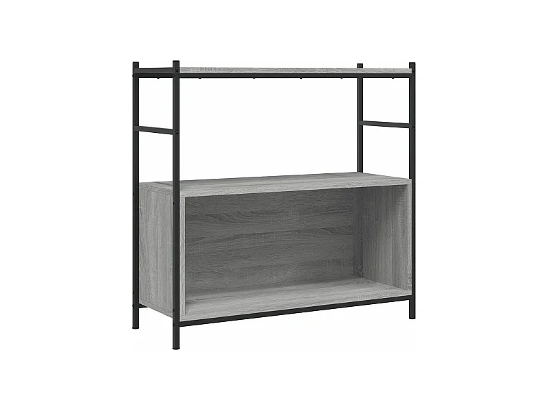 Bibliothèque sonoma gris 80x30x78,5 bois d'ingénierie et fer