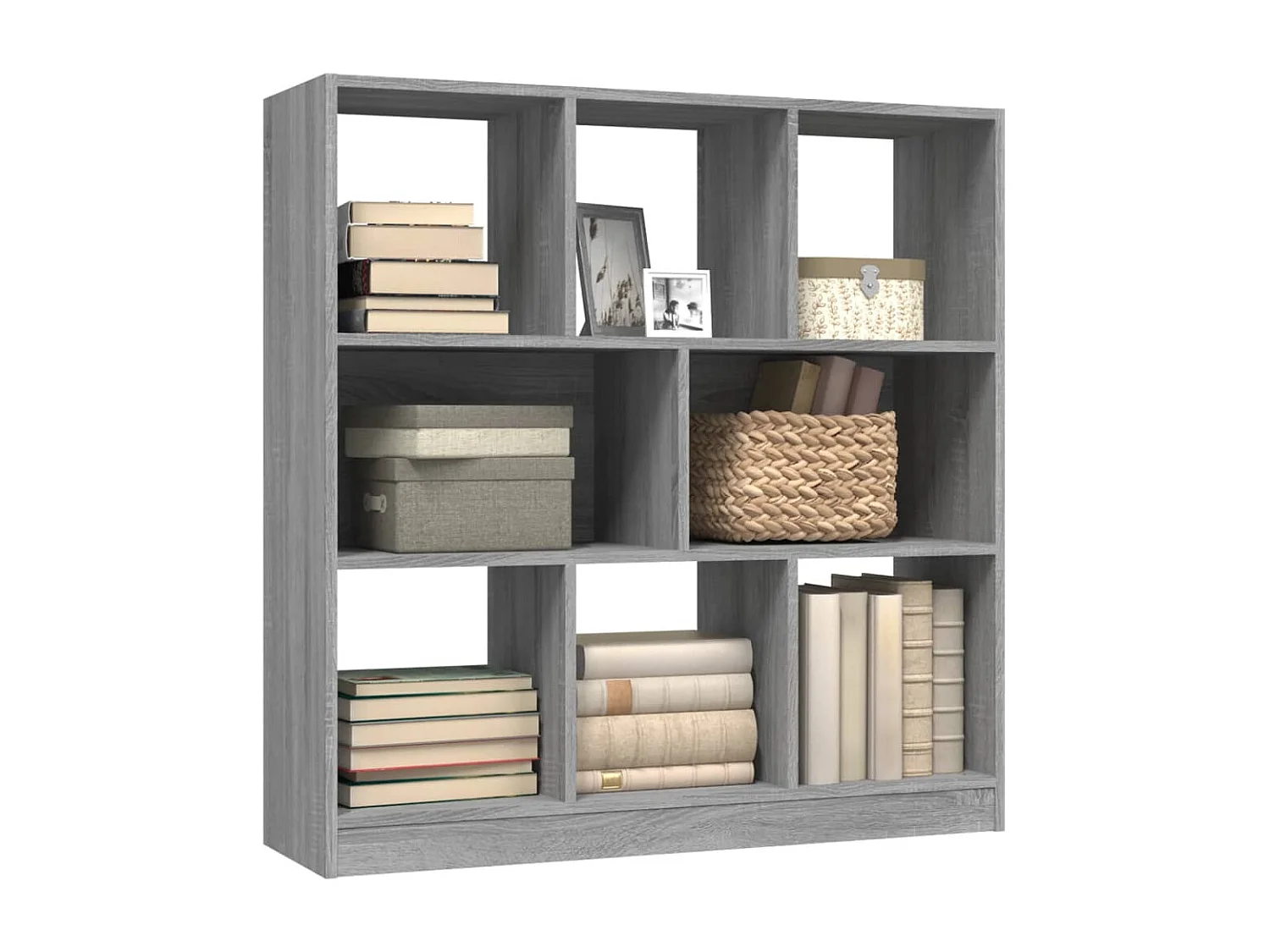 Bibliothèque Sonoma gris 97,5x29,5x100 Bois d'ingénierie