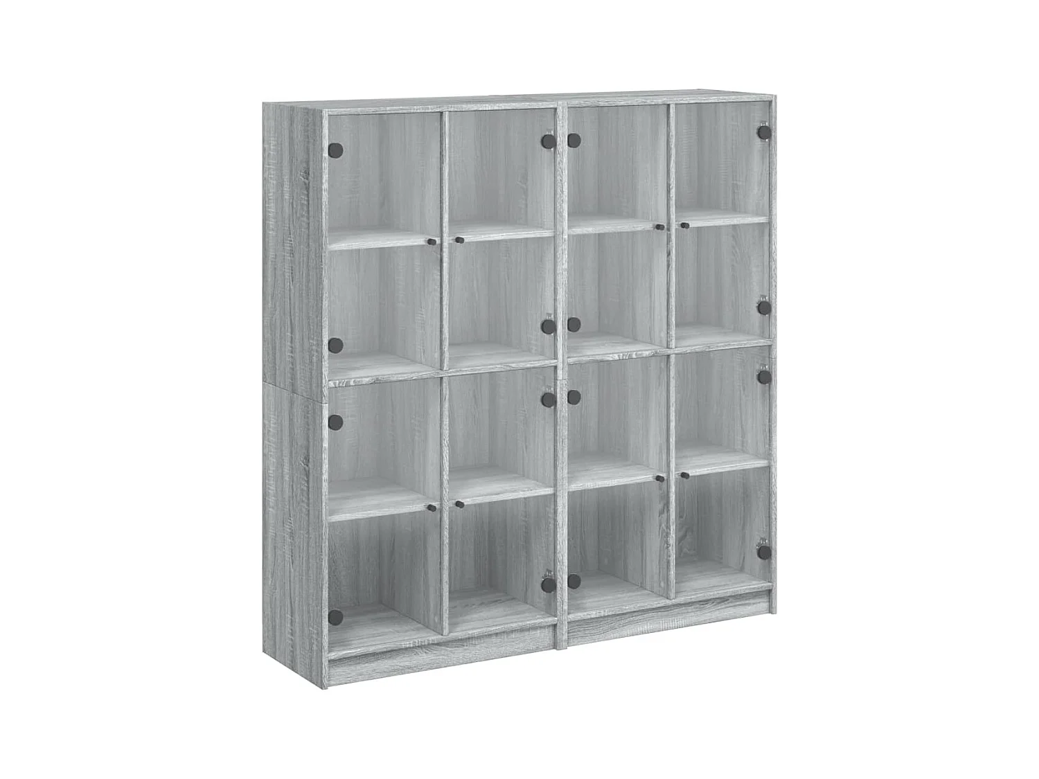 Bibliothèque avec portes sonoma gris 136x37x142