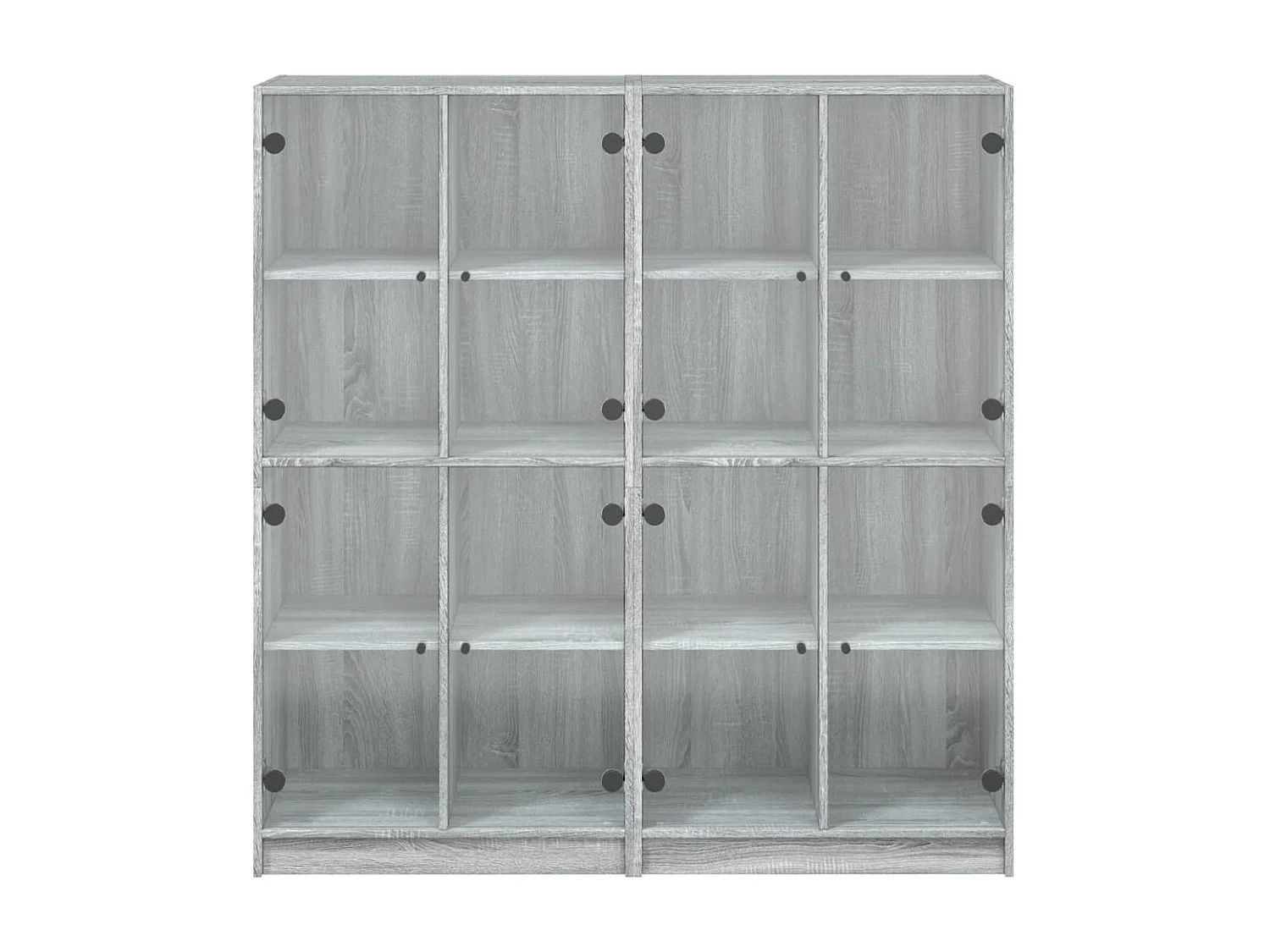 Bibliothèque avec portes sonoma gris 136x37x142