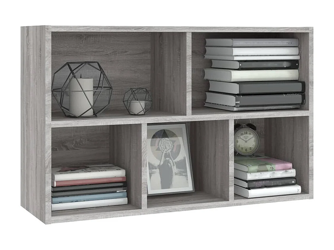Bibliothèque-Buffet sonoma gris 50x25x80 bois d'ingénierie