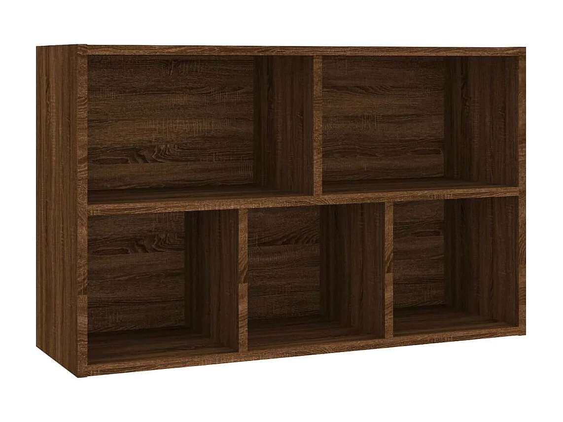 Bibliothèque-Buffet chêne marron 50x25x80 bois d'ingénierie