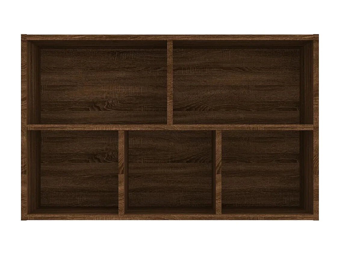 Bibliothèque-Buffet chêne marron 50x25x80 bois d'ingénierie