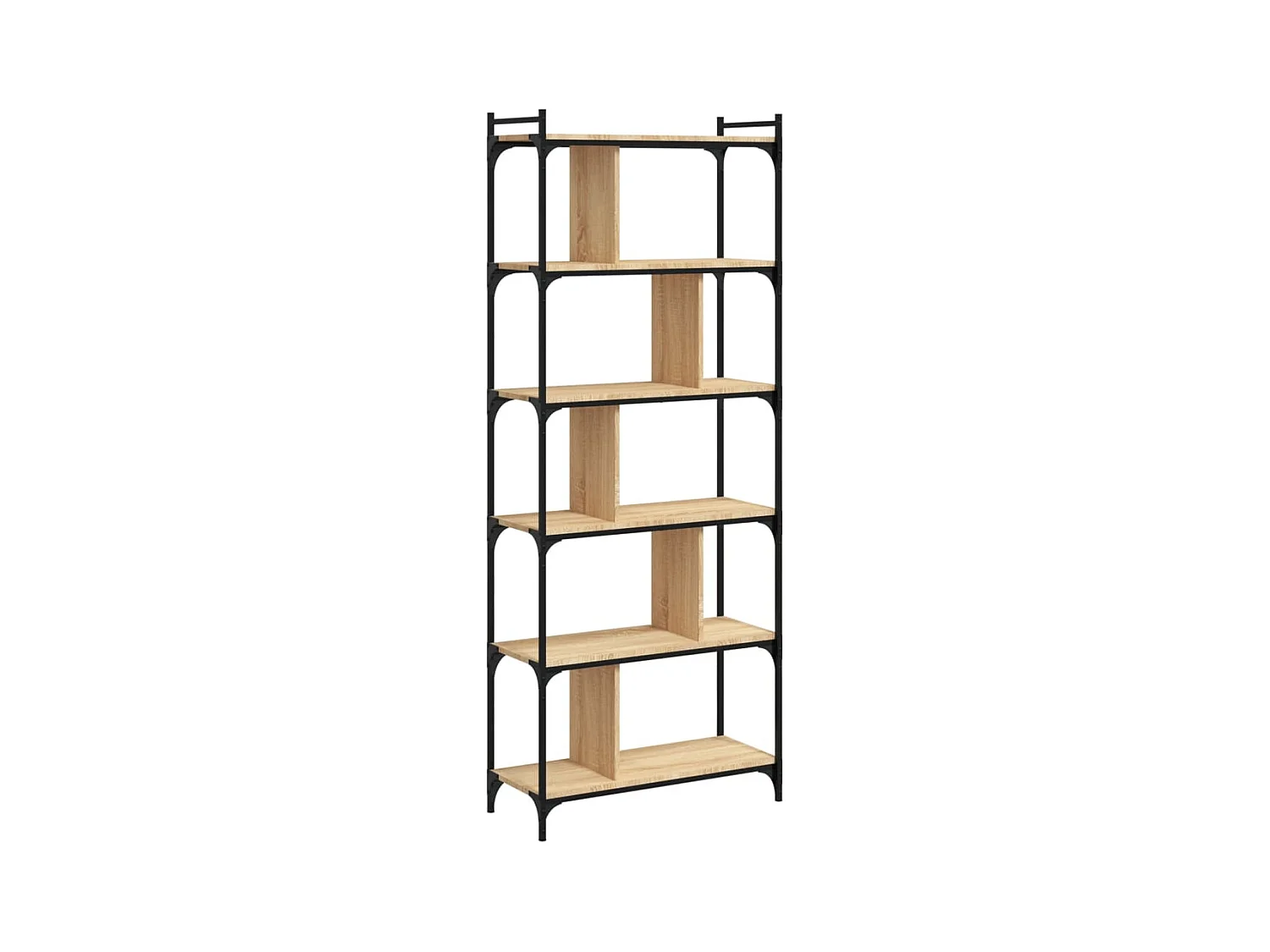 Bibliothèque 6 niveaux chêne sonoma 76x32x192