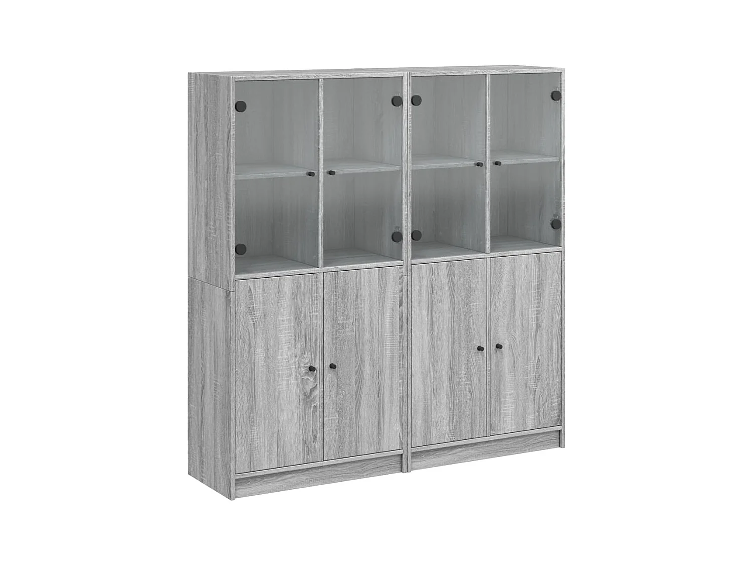 Bibliothèque avec portes sonoma gris 136x37x142