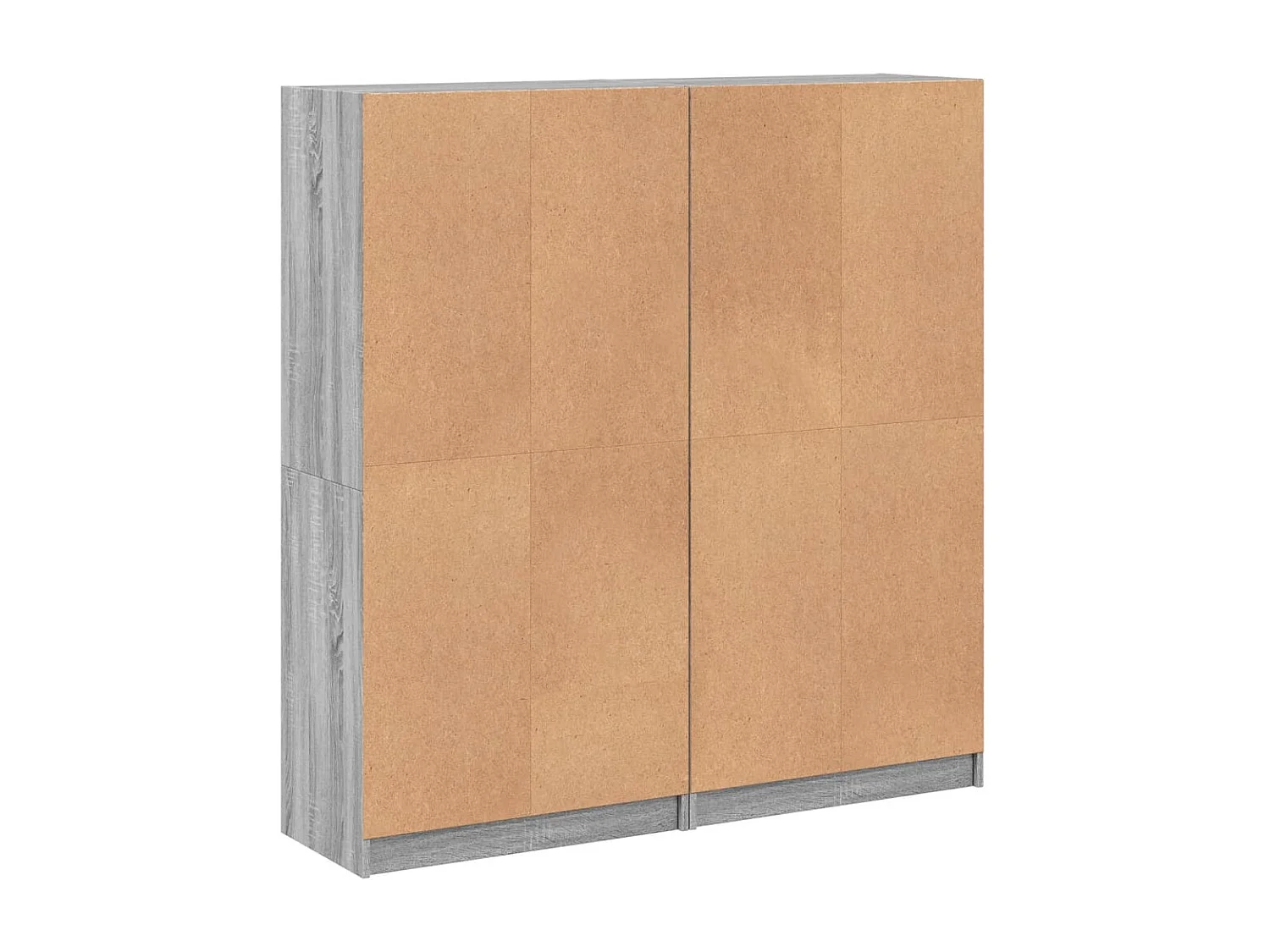 Bibliothèque avec portes sonoma gris 136x37x142