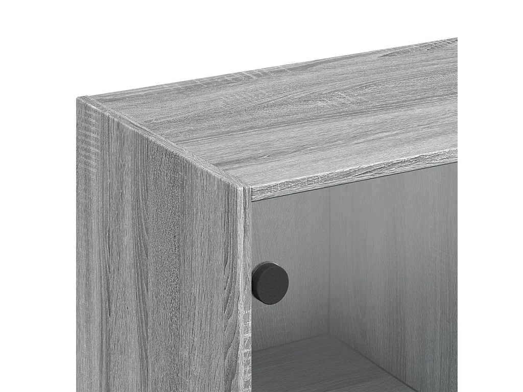 Bibliothèque avec portes sonoma gris 136x37x142