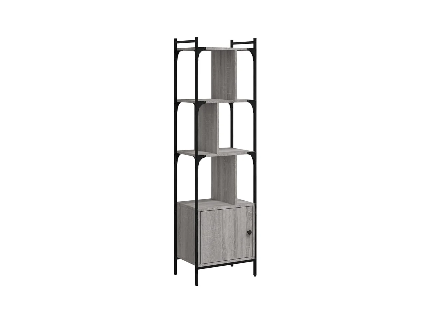 Bibliothèque avec porte sonoma gris 44,5x30x154,5