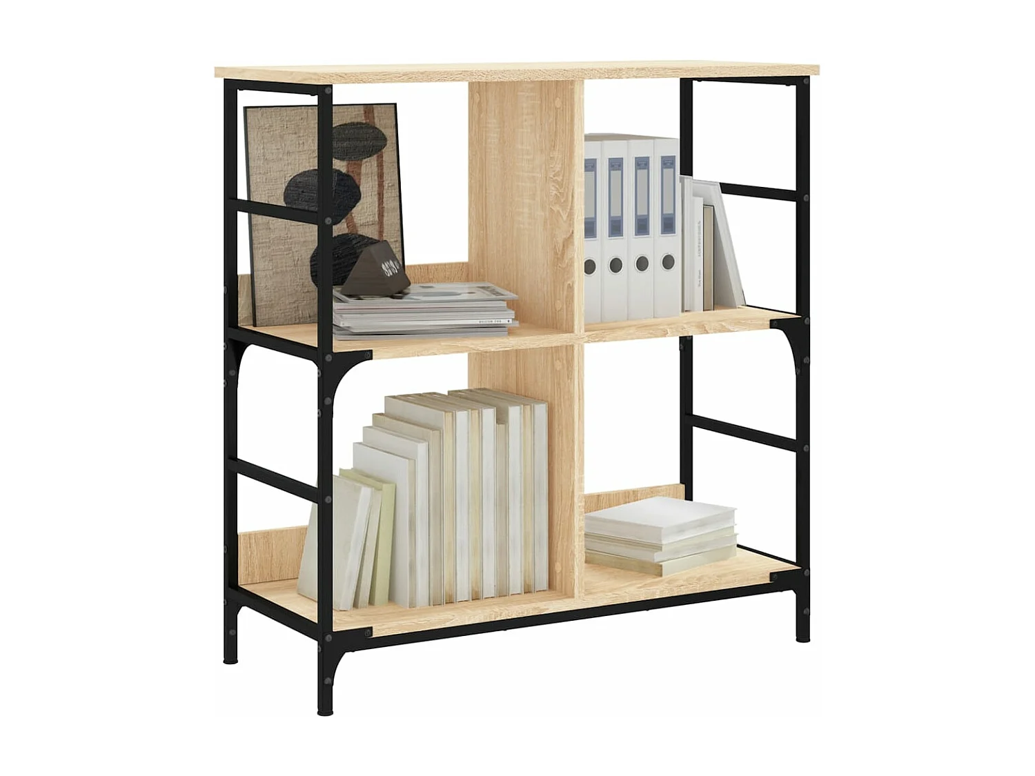 Bibliothèque chêne sonoma 78,5x33x82 bois d'ingénierie