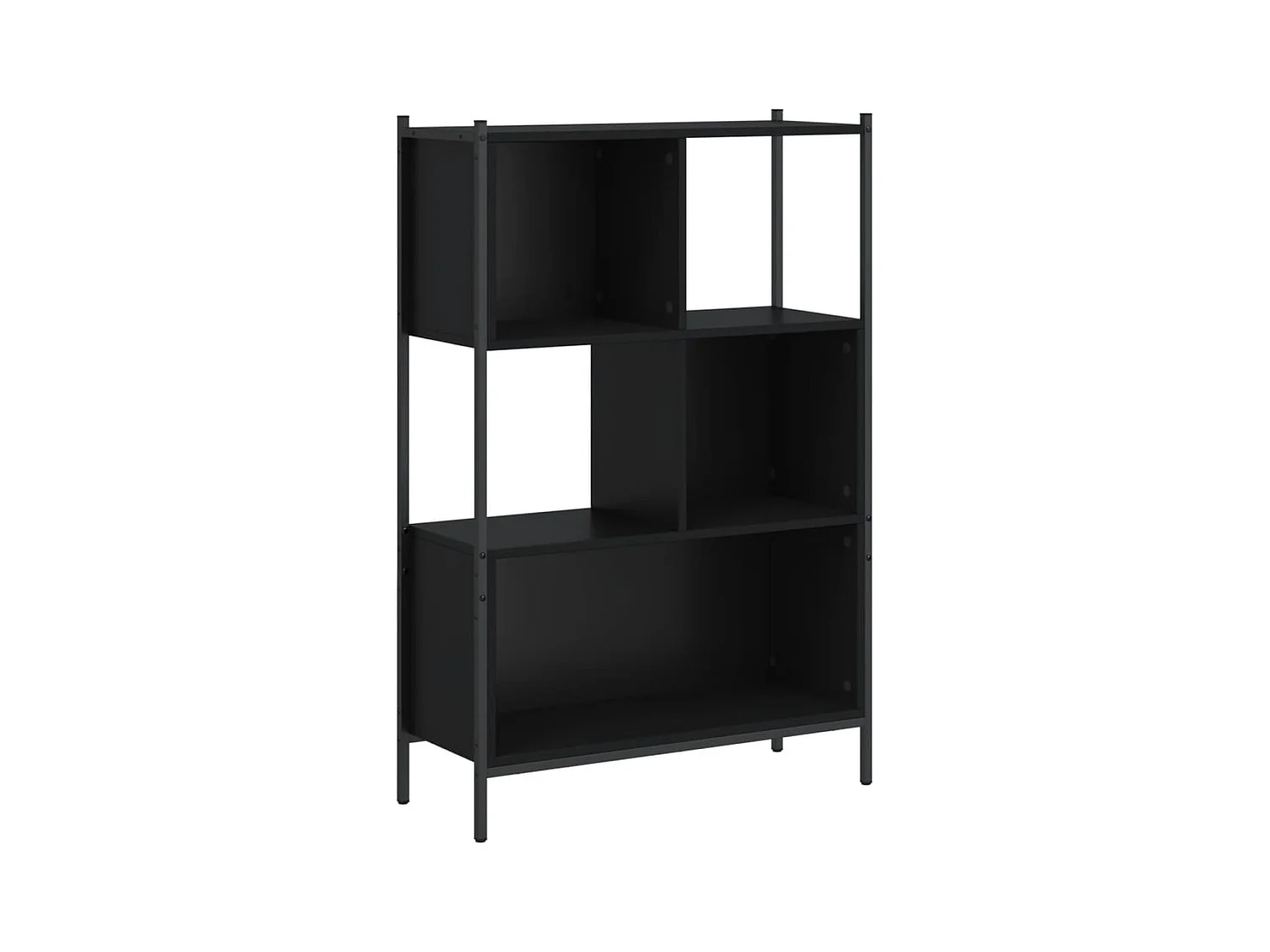 Bibliothèque noir 72x28x109 bois d'ingénierie