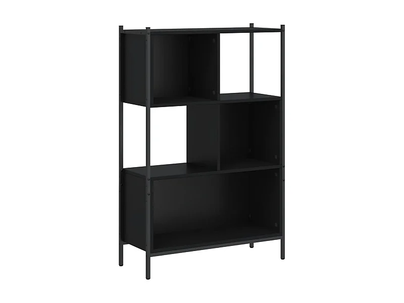 Bibliothèque noir 72x28x109 bois d'ingénierie