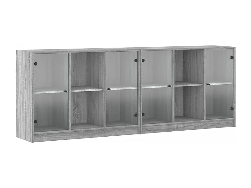 Bibliothèque avec portes sonoma gris 204x37x75