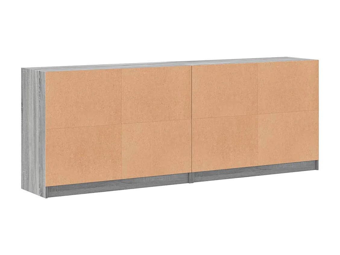 Bibliothèque avec portes sonoma gris 204x37x75