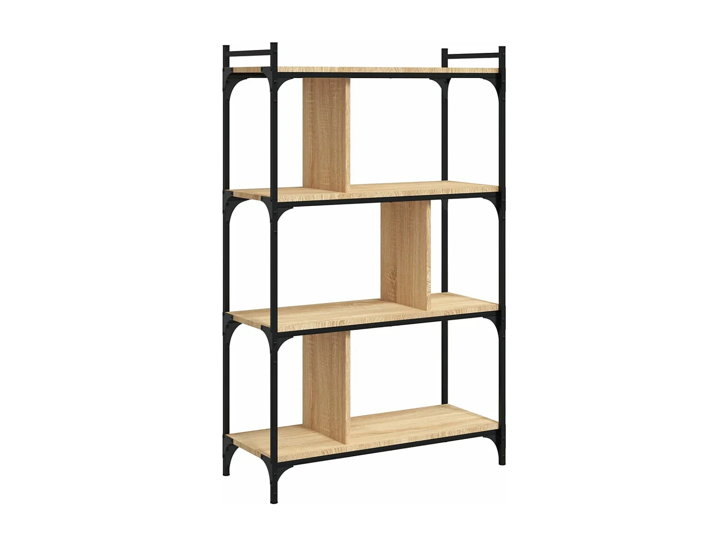 Bibliothèque à 4 niveaux chêne sonoma 76x32x123