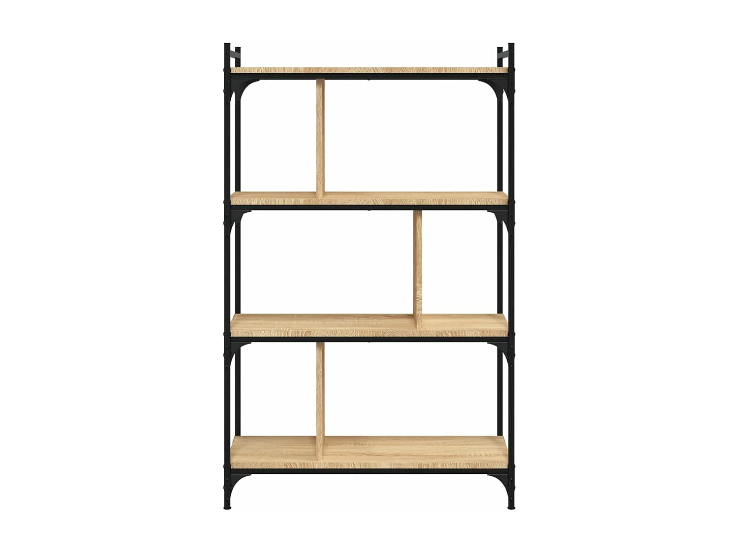 Bibliothèque à 4 niveaux chêne sonoma 76x32x123