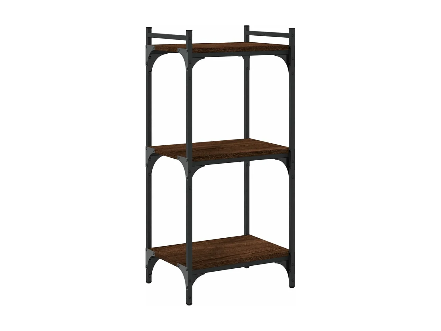 Bibliothèque 3 niveaux chêne brun 40x30x86 bois d'ingénierie