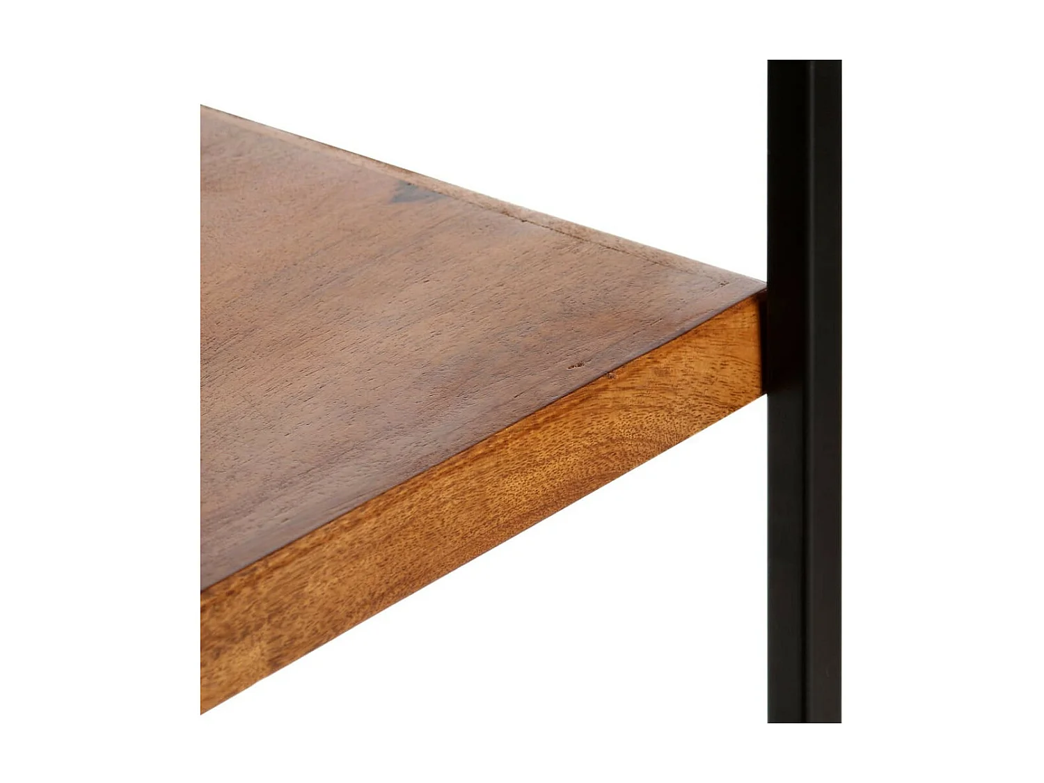 Bibliothèque à 4 étagères avec 6 tiroirs 122x36x181 Manguier