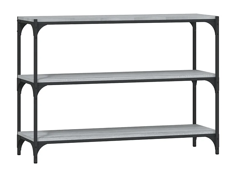 Bibliothèque Sonoma gris 100x33x70,5 Bois d'ingénierie acier