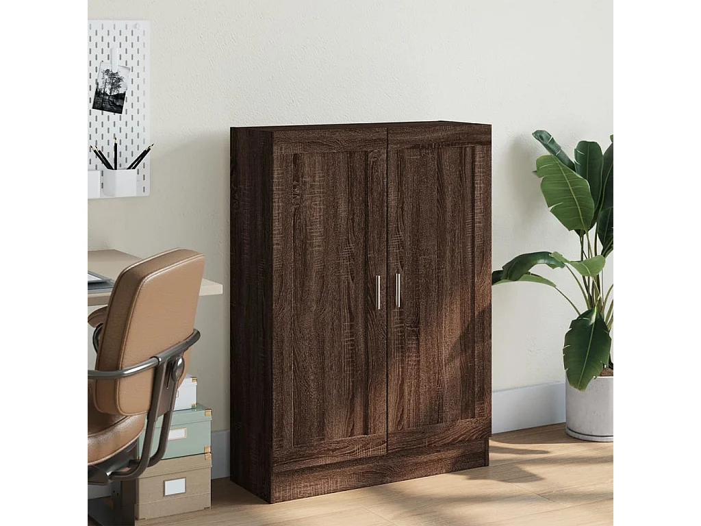 Bibliothèque chêne marron 82,5x30,5x115 bois d'ingénierie