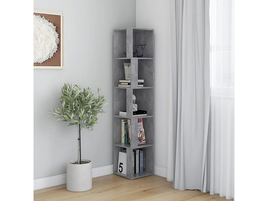 Armoire d'angle Gris béton 33x33x164,5