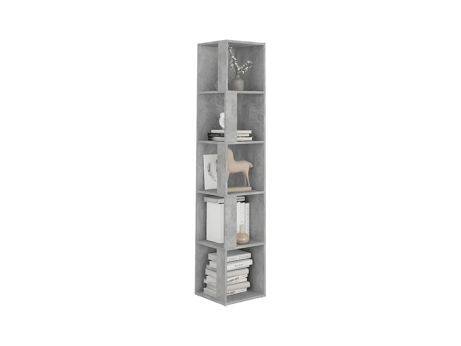 Armoire d'angle Gris béton 33x33x164,5