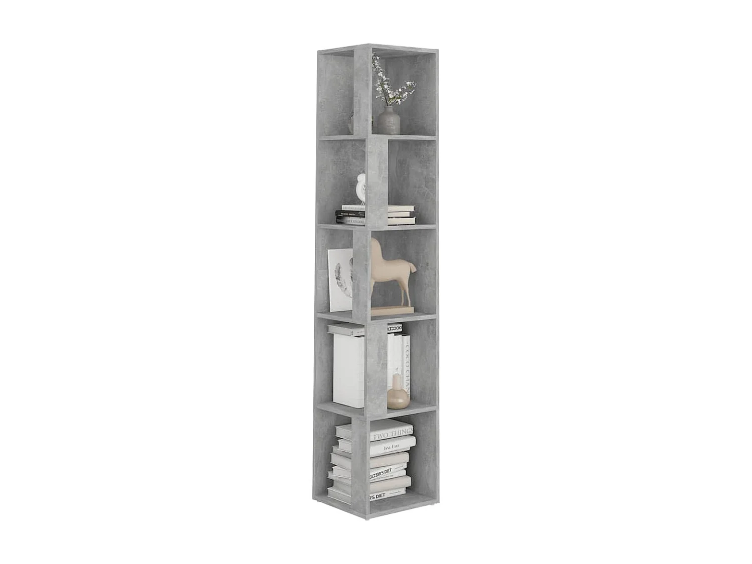 Armoire d'angle Gris béton 33x33x164,5
