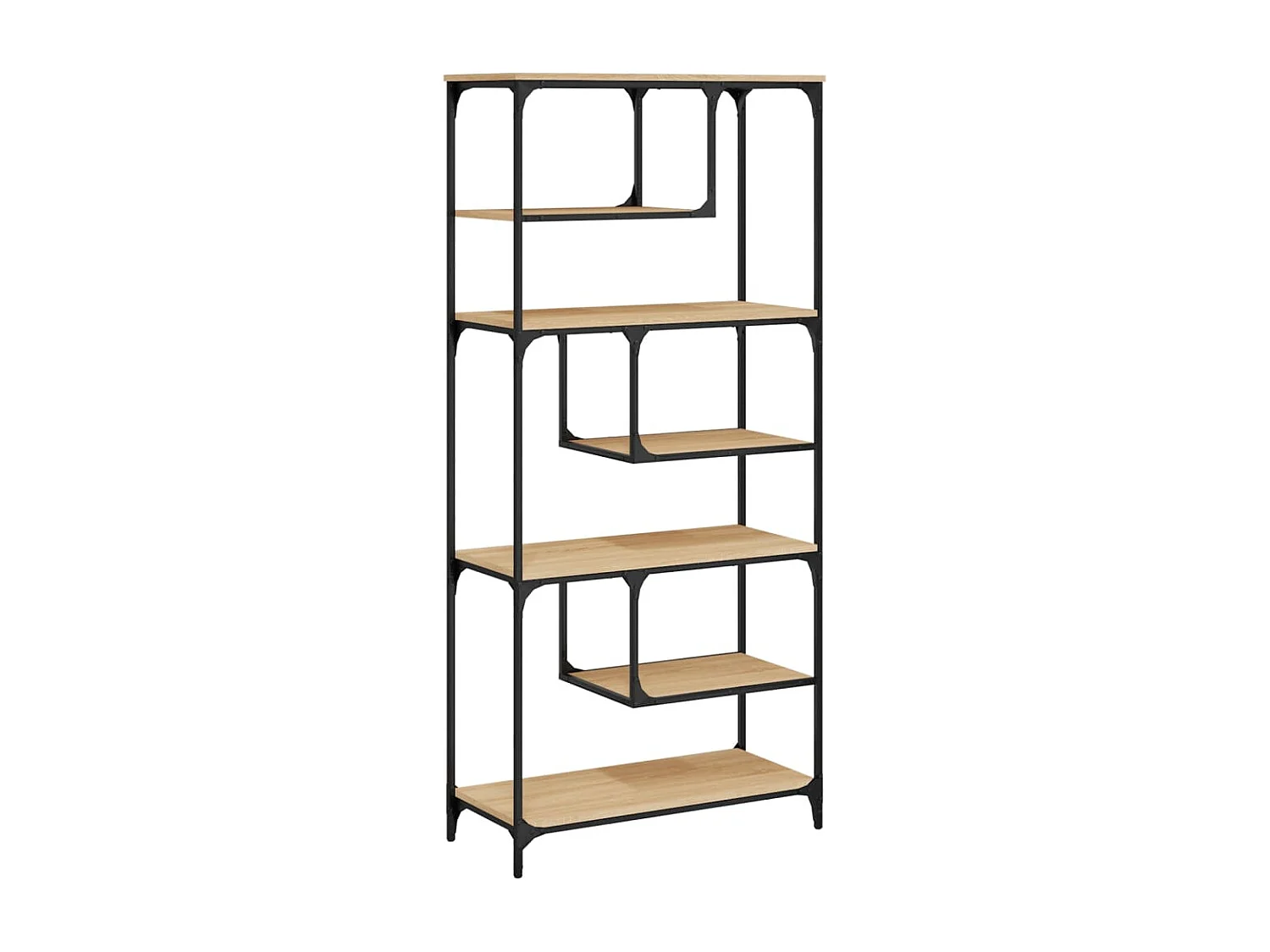 Bibliothèque chêne sonoma 81x36x176 bois d'ingénierie