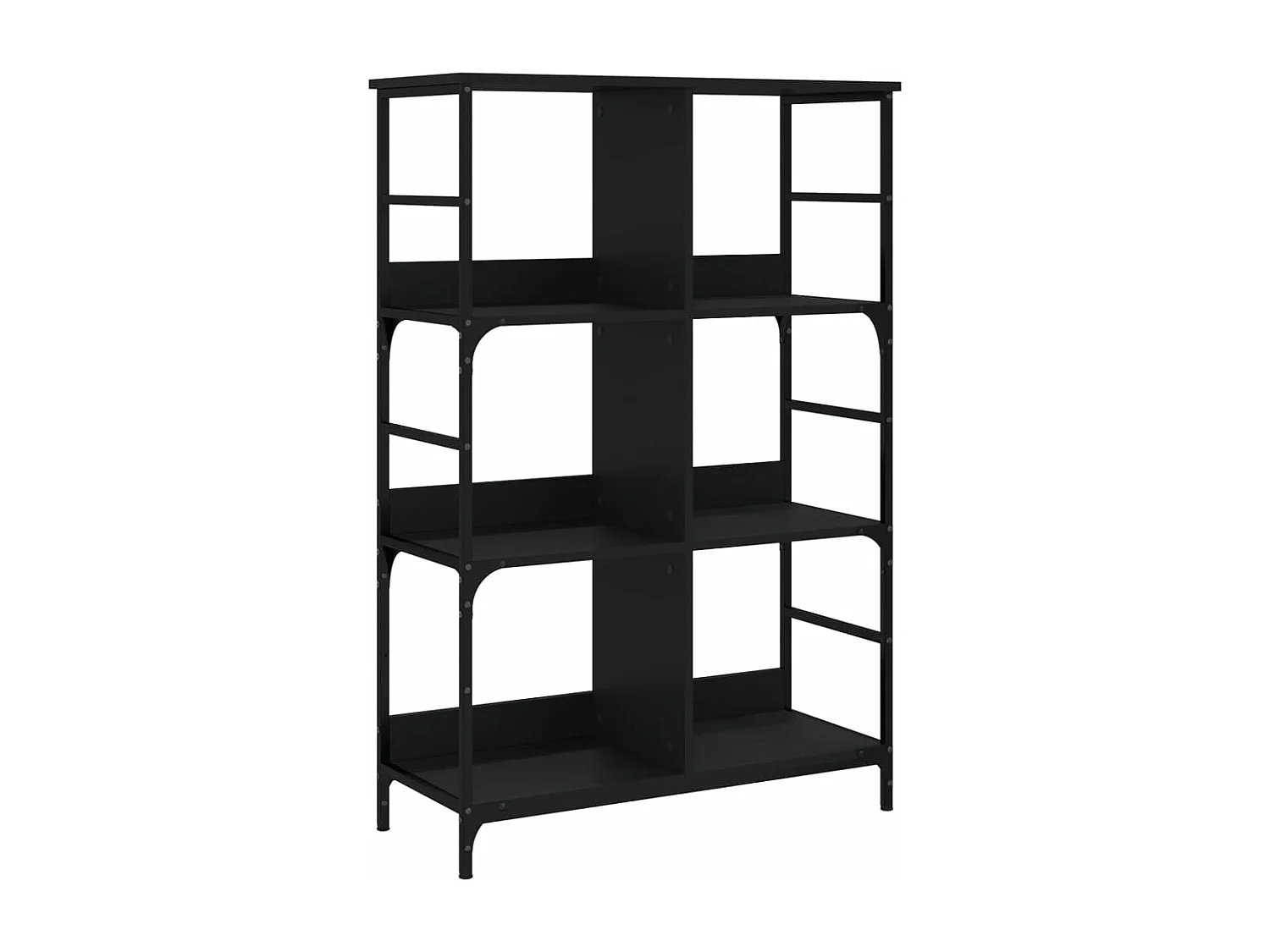 Bibliothèque noir 78,5x33x117,5 bois d'ingénierie