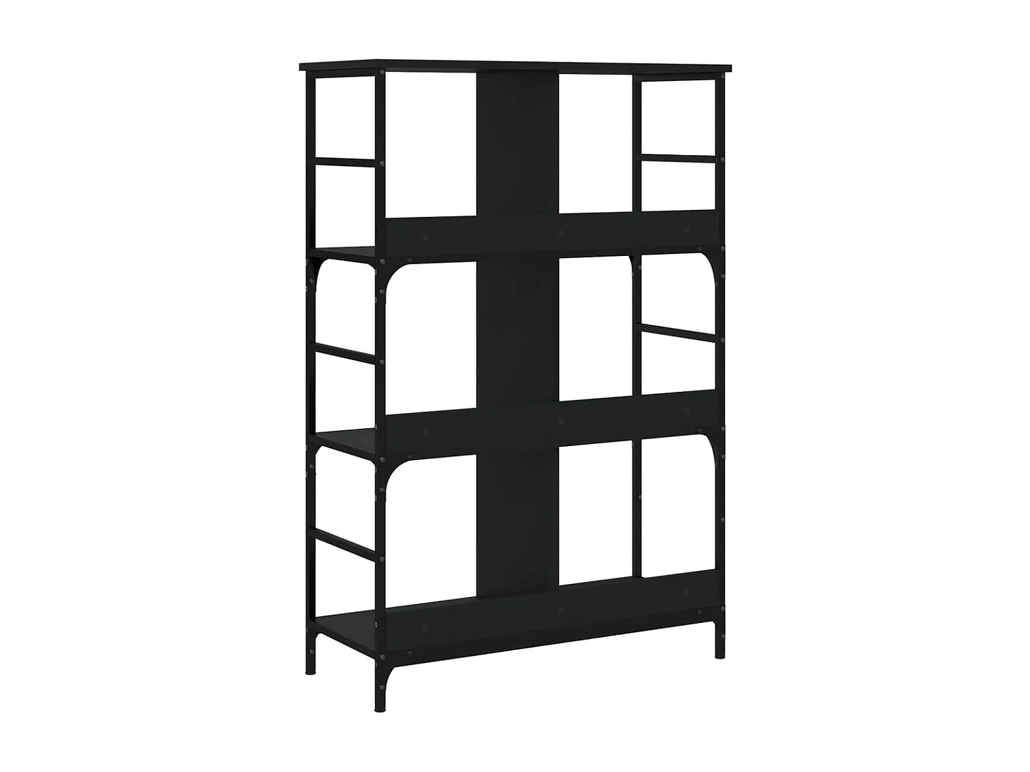 Bibliothèque noir 78,5x33x117,5 bois d'ingénierie