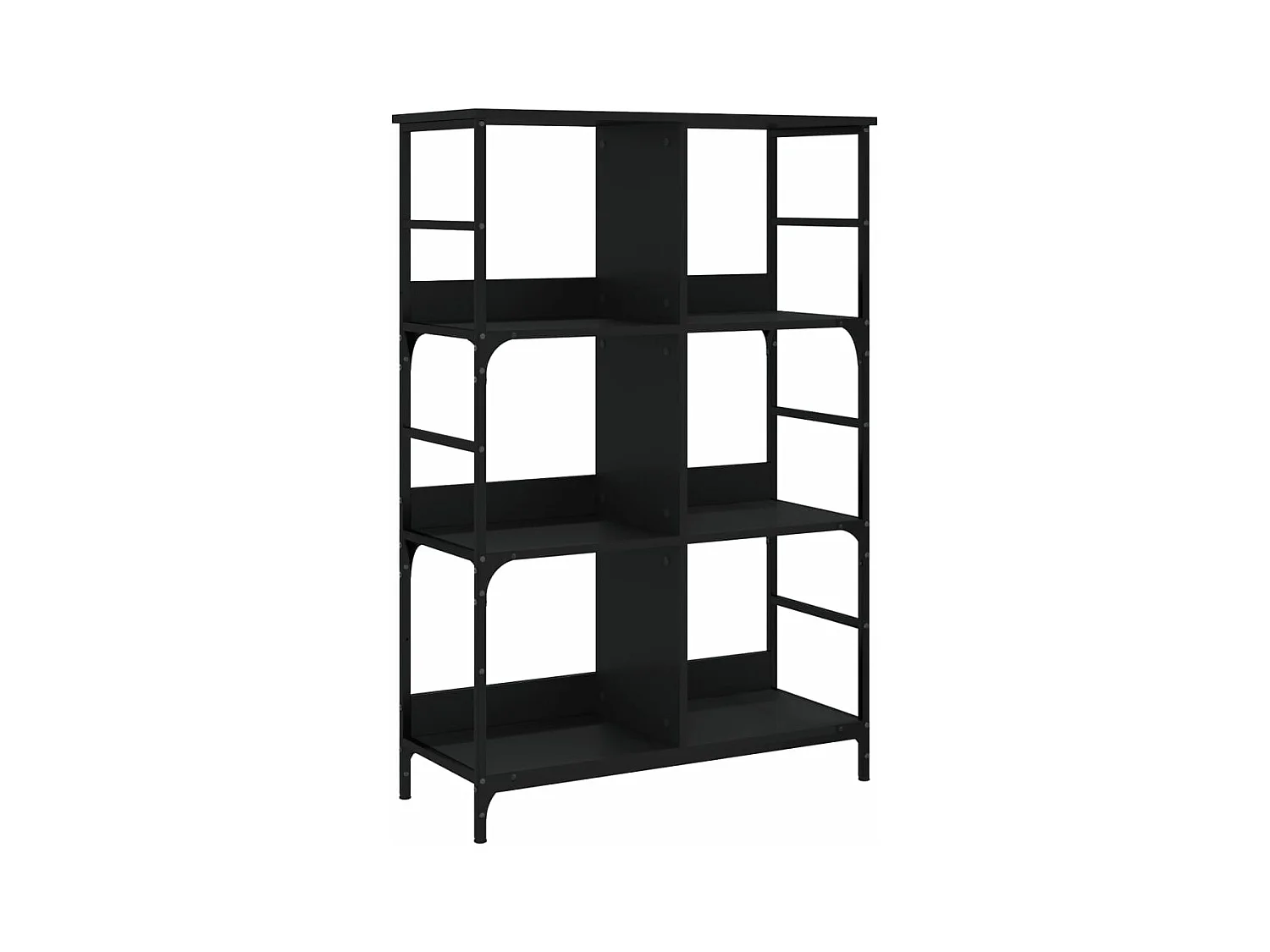 Bibliothèque noir 78,5x33x117,5 bois d'ingénierie