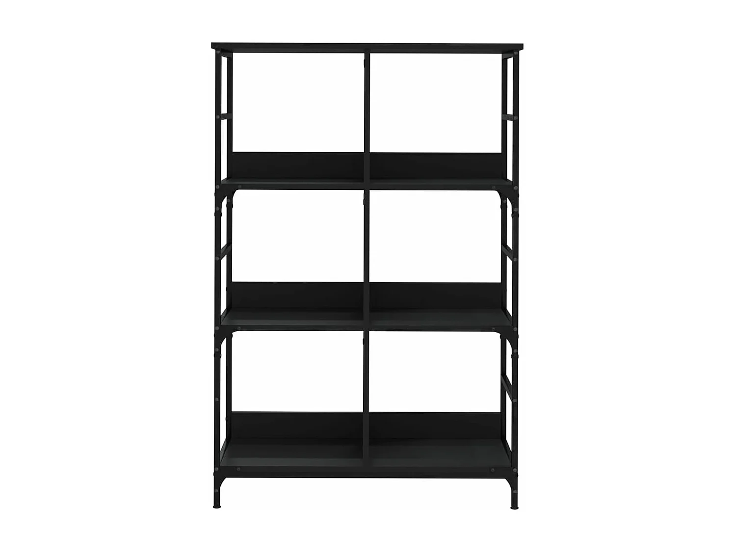 Bibliothèque noir 78,5x33x117,5 bois d'ingénierie